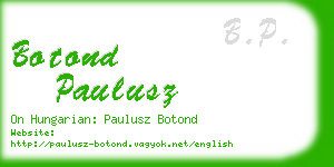 botond paulusz business card